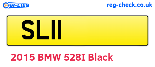 SL11 are the vehicle registration plates.