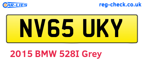 NV65UKY are the vehicle registration plates.