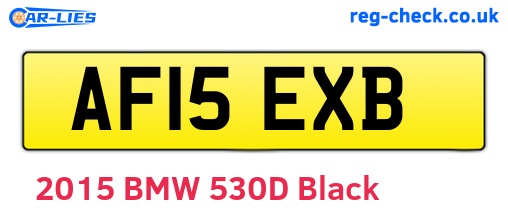 AF15EXB are the vehicle registration plates.