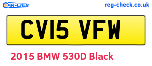 CV15VFW are the vehicle registration plates.