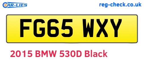 FG65WXY are the vehicle registration plates.