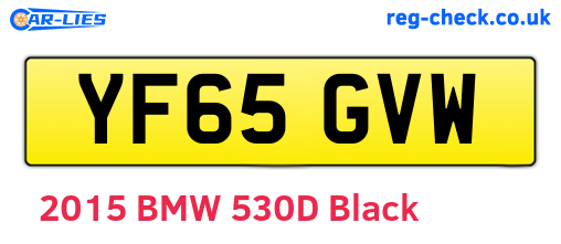 YF65GVW are the vehicle registration plates.