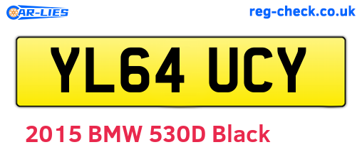 YL64UCY are the vehicle registration plates.