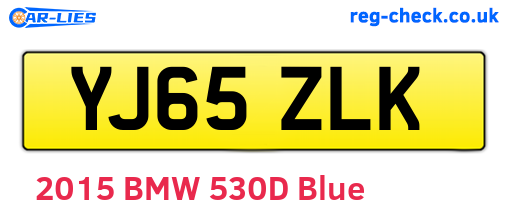YJ65ZLK are the vehicle registration plates.