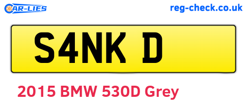 S4NKD are the vehicle registration plates.