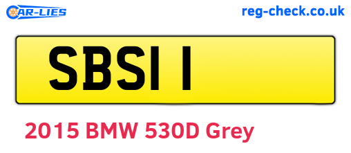 SBS11 are the vehicle registration plates.