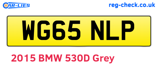 WG65NLP are the vehicle registration plates.