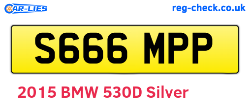 S666MPP are the vehicle registration plates.