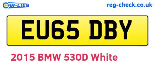 EU65DBY are the vehicle registration plates.