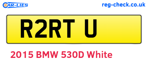 R2RTU are the vehicle registration plates.