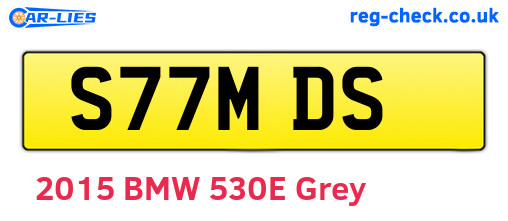 S77MDS are the vehicle registration plates.