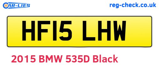 HF15LHW are the vehicle registration plates.