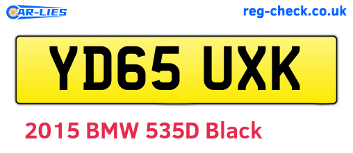YD65UXK are the vehicle registration plates.