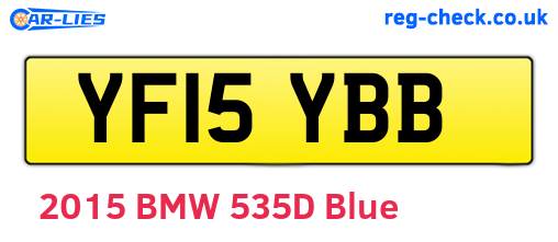 YF15YBB are the vehicle registration plates.