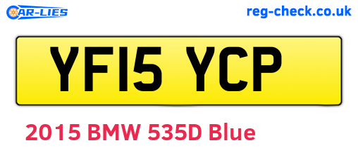 YF15YCP are the vehicle registration plates.