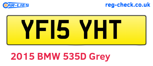 YF15YHT are the vehicle registration plates.