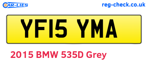 YF15YMA are the vehicle registration plates.