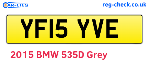 YF15YVE are the vehicle registration plates.