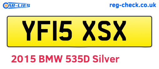 YF15XSX are the vehicle registration plates.