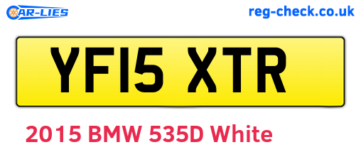 YF15XTR are the vehicle registration plates.