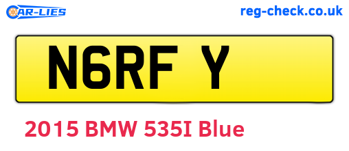N6RFY are the vehicle registration plates.