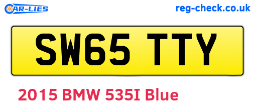 SW65TTY are the vehicle registration plates.