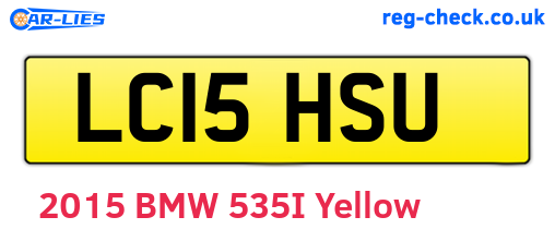 LC15HSU are the vehicle registration plates.