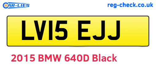 LV15EJJ are the vehicle registration plates.