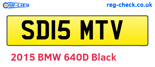 SD15MTV are the vehicle registration plates.