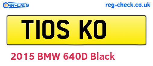 T10SKO are the vehicle registration plates.