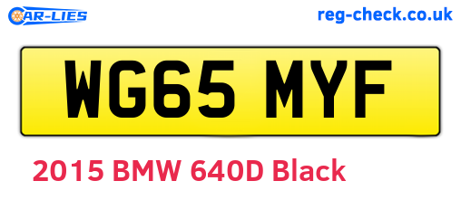 WG65MYF are the vehicle registration plates.