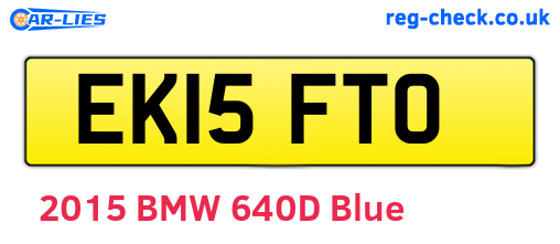 EK15FTO are the vehicle registration plates.