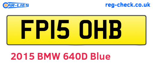 FP15OHB are the vehicle registration plates.