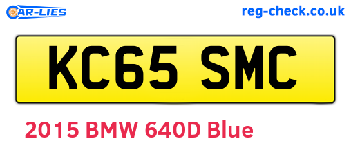 KC65SMC are the vehicle registration plates.