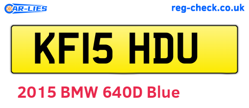 KF15HDU are the vehicle registration plates.