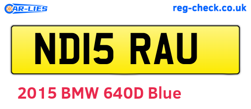 ND15RAU are the vehicle registration plates.