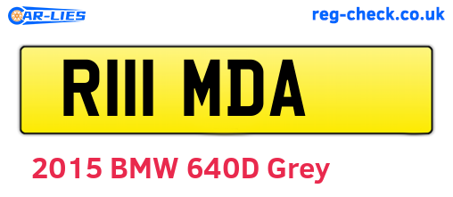R111MDA are the vehicle registration plates.