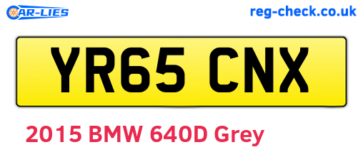 YR65CNX are the vehicle registration plates.