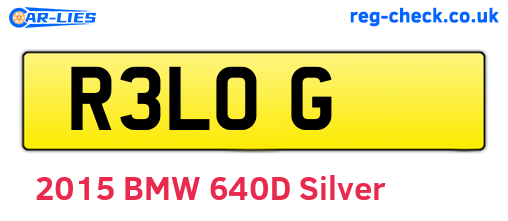 R3LOG are the vehicle registration plates.
