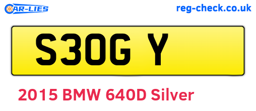 S3OGY are the vehicle registration plates.