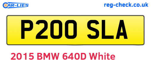P200SLA are the vehicle registration plates.
