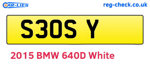 S3OSY are the vehicle registration plates.