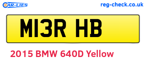 M13RHB are the vehicle registration plates.