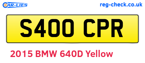 S400CPR are the vehicle registration plates.