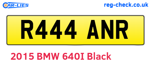 R444ANR are the vehicle registration plates.