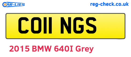 CO11NGS are the vehicle registration plates.