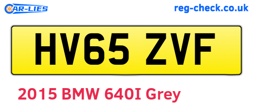 HV65ZVF are the vehicle registration plates.