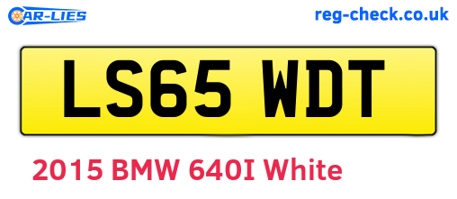 LS65WDT are the vehicle registration plates.