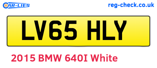 LV65HLY are the vehicle registration plates.