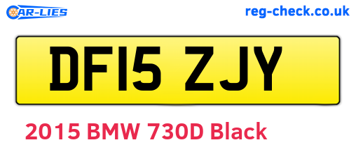 DF15ZJY are the vehicle registration plates.